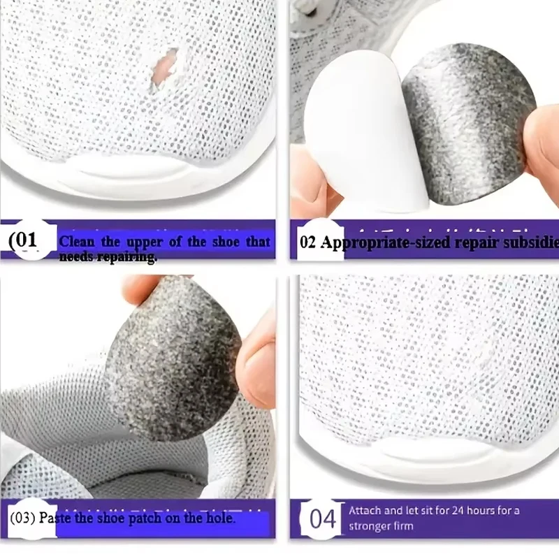 12pcs Self-Adhesive Shoe Patches - Repair Side Holes, Fix Inner Soles & Cover Heel Wear, Durable Scratch-Resistant Sneaker Mendi