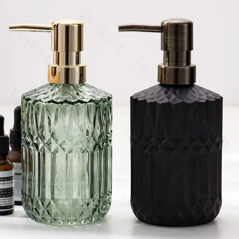 Nordic Style Soap Bottle Soap Dispenser Thickened Glass Bottles Shampoo Shower Gel Press Bottle Bathroom Decoration Accessories