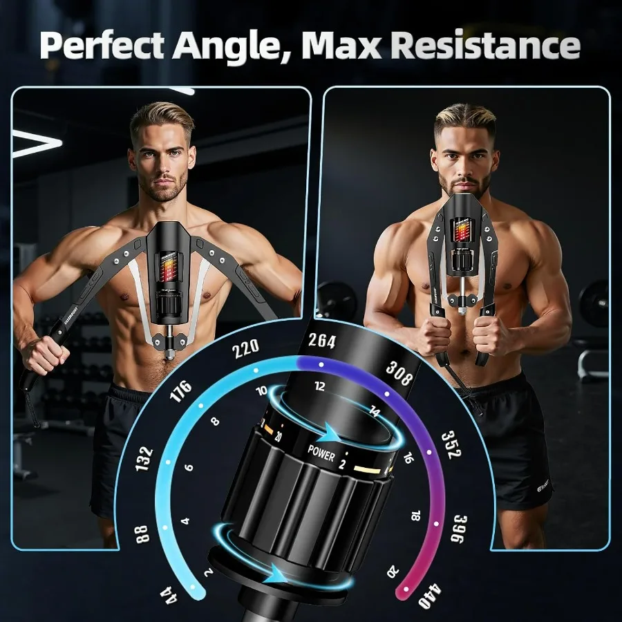 جهاز تمرين الذراع الإعصار قابل للتعديل 22440 رطل قوة هيدروليكية موسع الصدر المنزلي لتدريب عضلات الكتف وقوة الذراع Enh #2