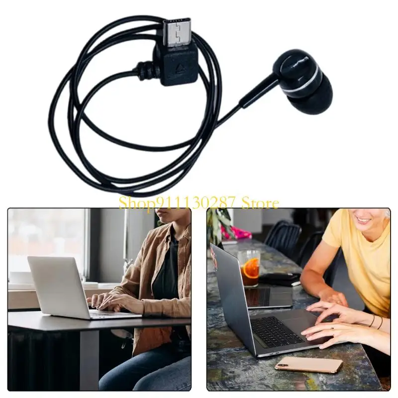 سماعة أذن J1HC سلكية ذات أذن واحدة مع موصلات 5 دبابيس للجهاز باللون الأسود #1