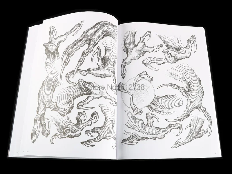 Newest Dragon Claws Tattoo Designs by Filip Leu Tattoo Book Body Art Design Pattern Template Free Shipping