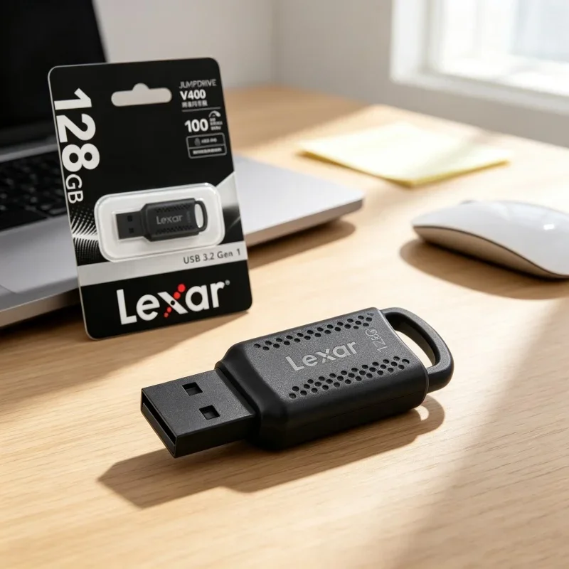 Lexar V400 Wide Compatibility USB 3.2 Flash Drive 32GB 64GB 128GB High Speed Pen Drive Memory Stick for Laptop Desktop PC