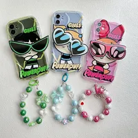 Cute P-Powerpuff Girls Holder Bracelet Phone Case For VIVO Y03 Y28S Y39 Y19S Y17S Y22S Y36 Y04 Y21 Y33S Y21S Y15S Y15A Y29