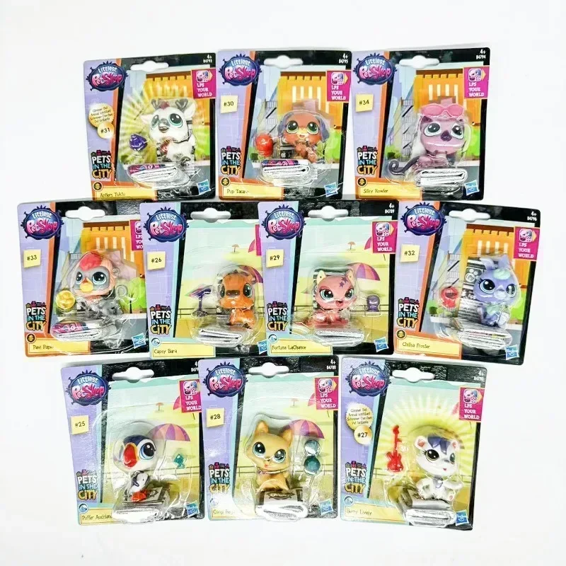 Hasbro Littlest Pet Shop Cute Animal Series Big Eyes Cats Dogs Miniature Action Figure Doll Decoration Children Toys Kids Gifts