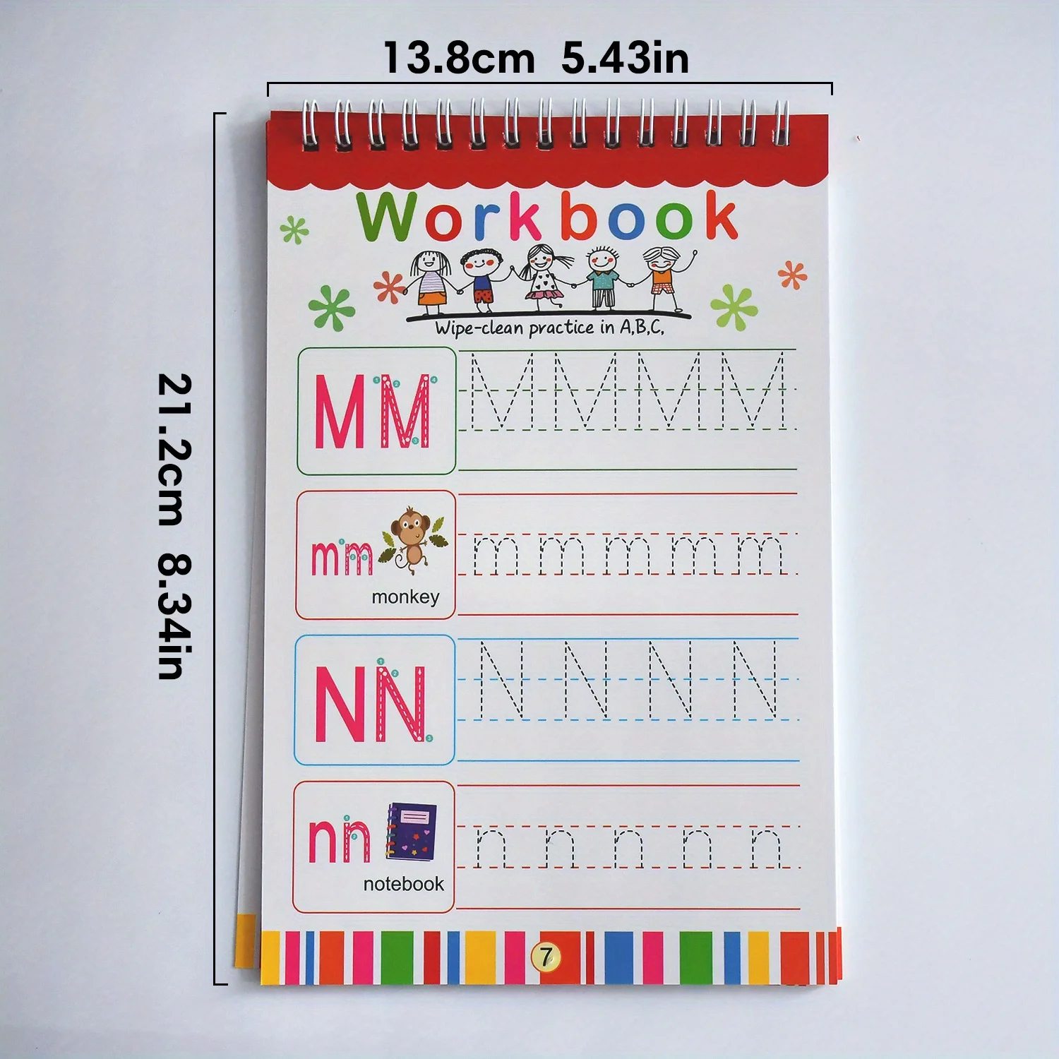 Uppercase and Lowercase Letters ABC Training English Workbook for Kids Dry Erasable 26 Alphabet Educational Practice Books