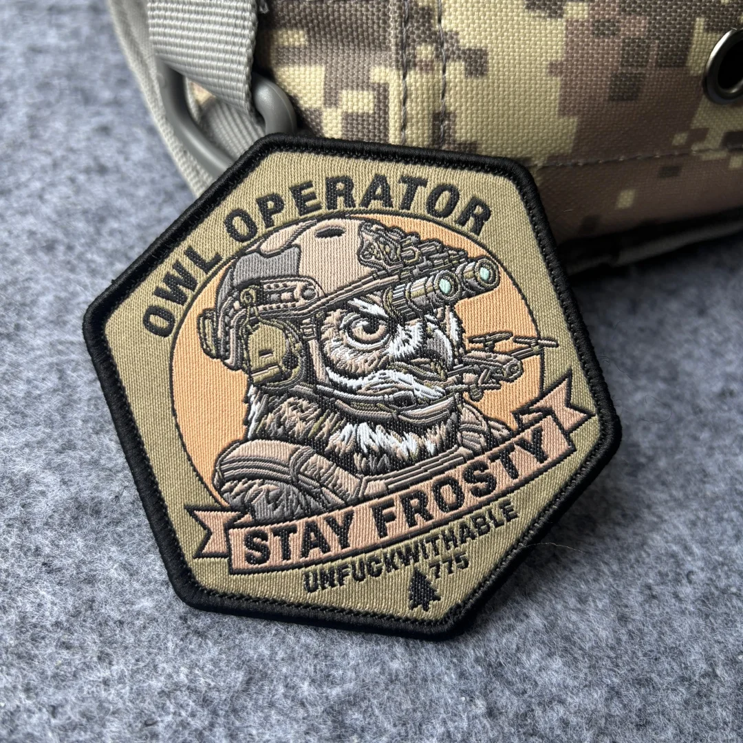 Funny Owl Operator Woven Patch 