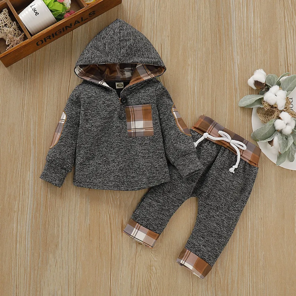 0-3 Years Toddler Baby Boy and Girl Clothing Set Infant Baby Clothes Long Sleeve Top + Long Pants 2Pcs Fashion Kids Outfit Suit