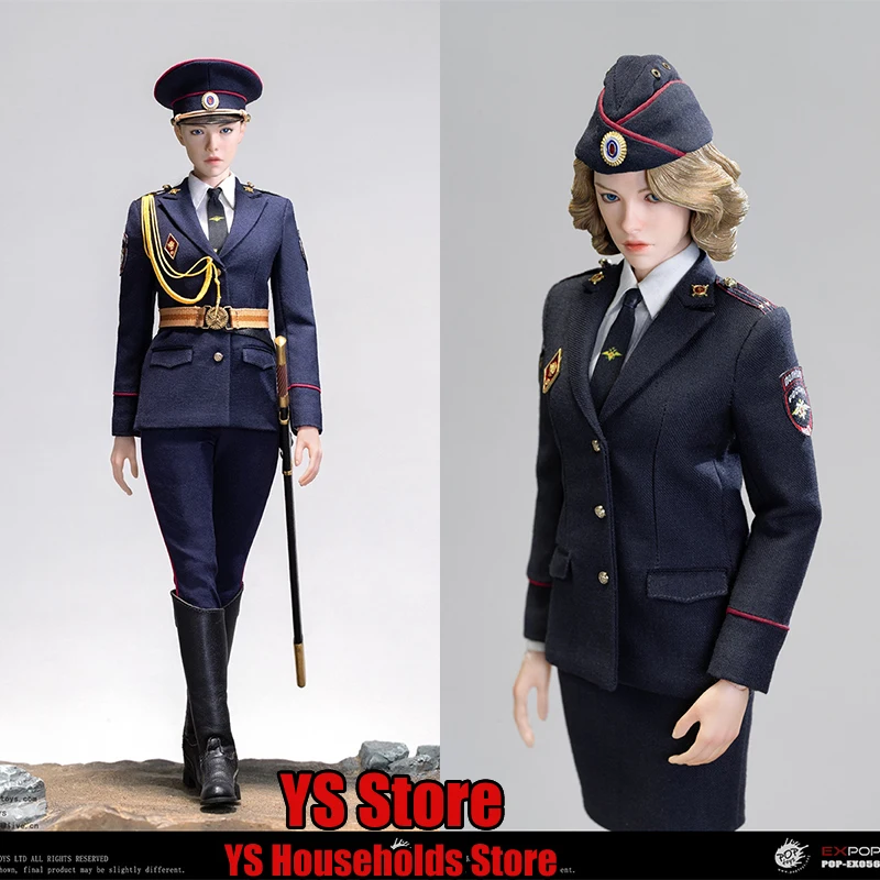 

POPTOYS Russian Police Corps EX055 Mounted EX056 POLICEWOMAN 1/6 Cloth Action Figure Cool Handsome Delicate 12" Female Soldier