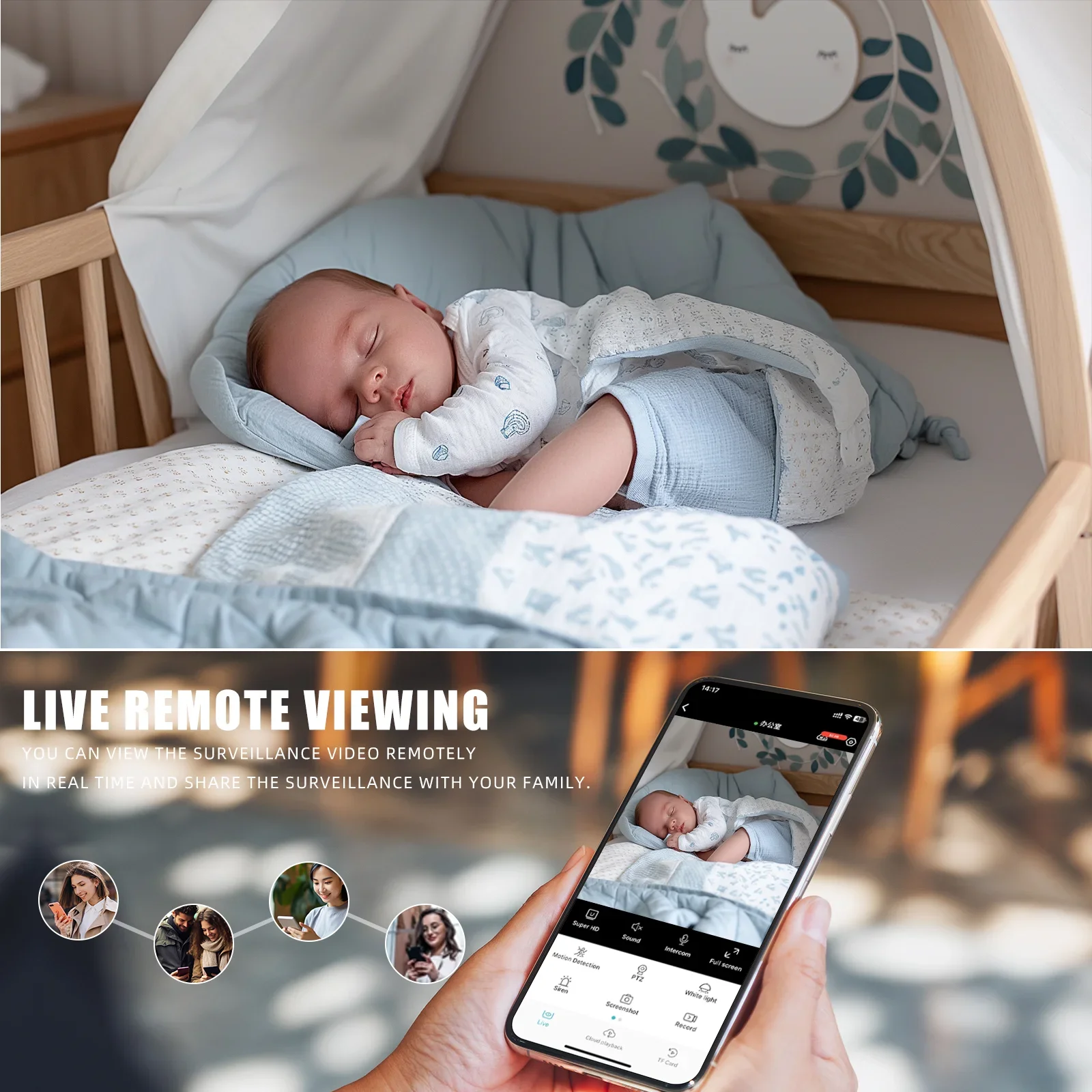 V380 8MP 2.4GHz WiFi Indoor Home Security Smart Baby Monitor Camera Automatic Tracking  Video Surveillance Camera securityp