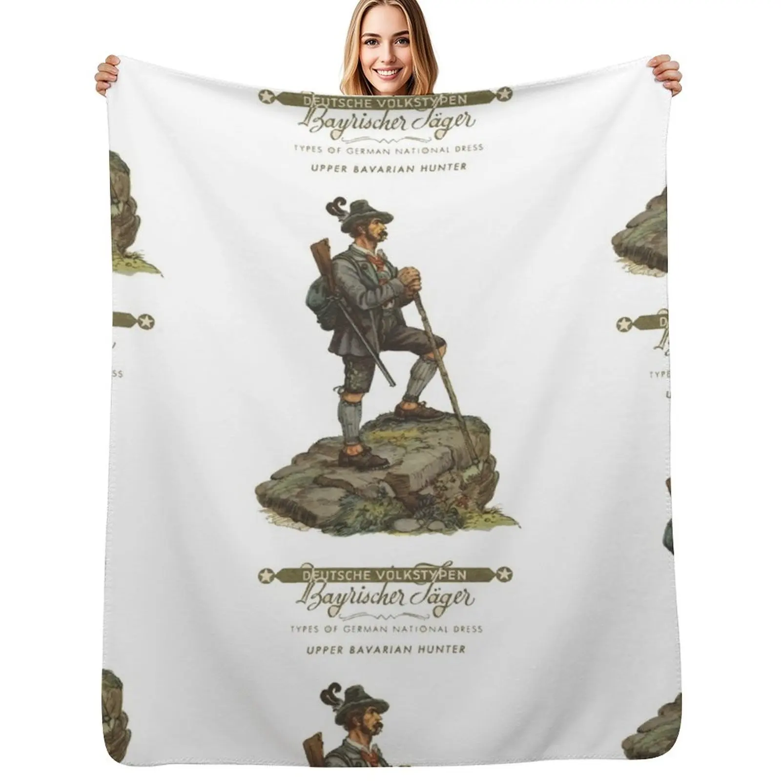 Bavarian Hunter...Bayrischer J?ger Throw Blanket Lightweight Cozy Blanket for Bed Sofa