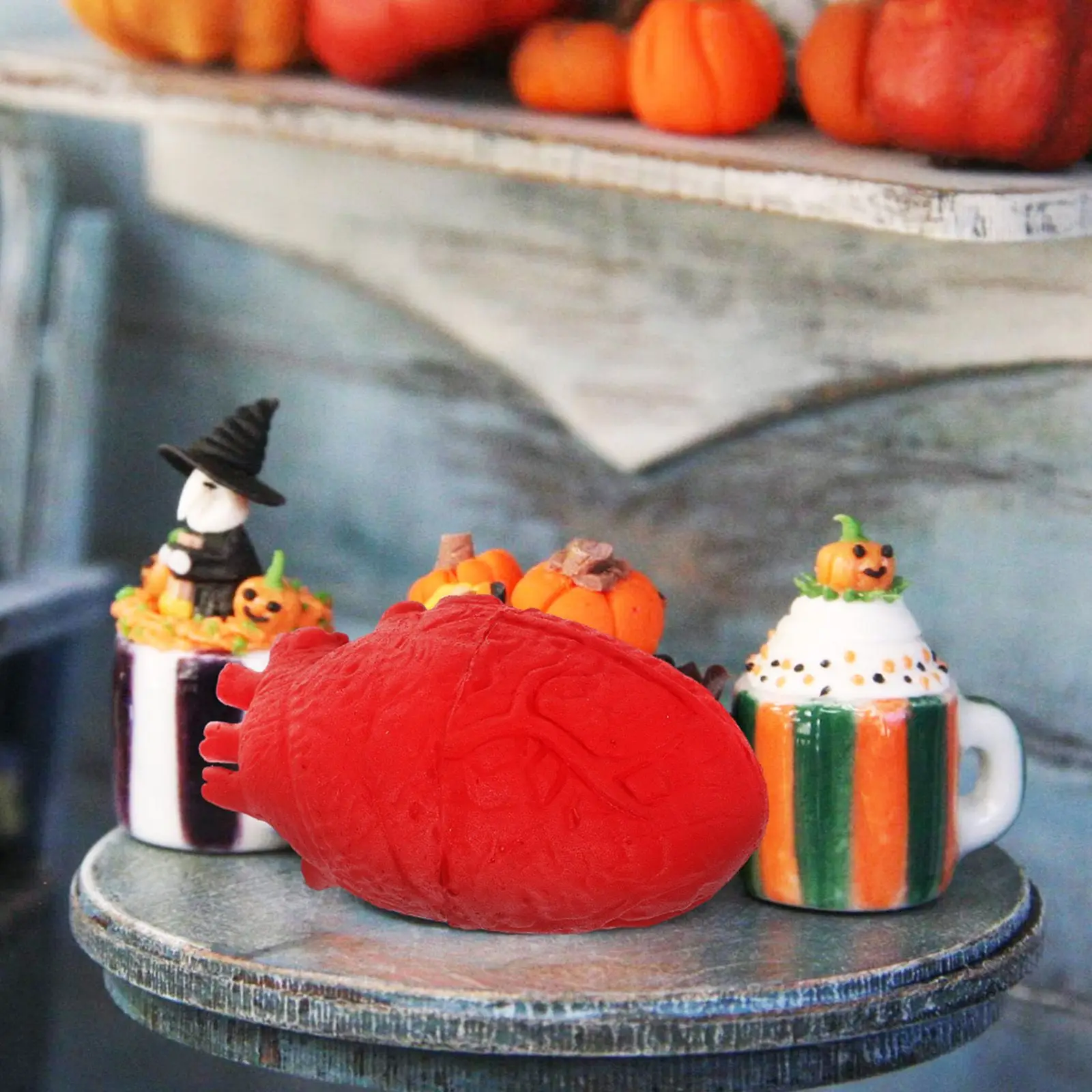 الدعائم القلب مقلد الجسم الجهاز نموذج وهمية البلاستيك جزء الإنسان ديكور هالوين حفلة لعبة الرعب عضو احتفالي مخيف ديكور المنزل #3