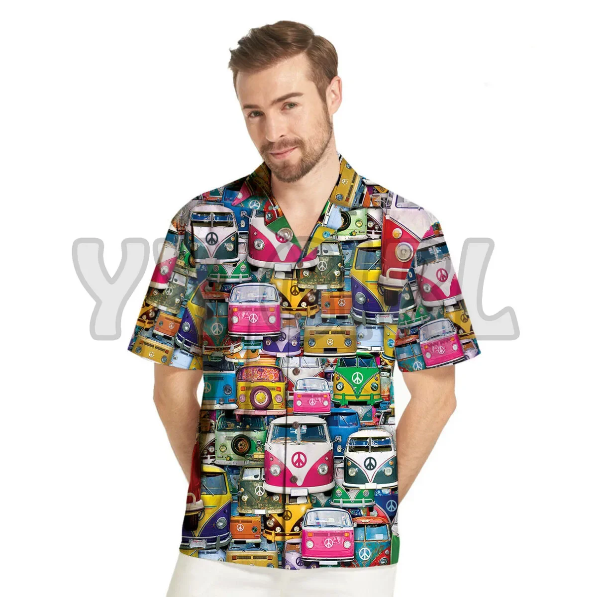 Summer Shirts Camping_Hippie_Camping 3D All Over Printed Hawaiian Shirt Men's For Women's Harajuku Casual Shirt Unisex