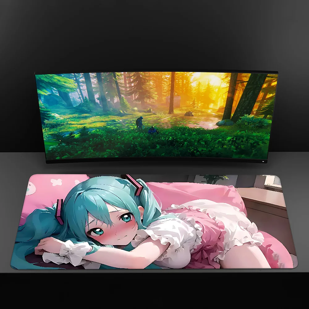 H-Hatsune M-Miku Mousepad Mousepad Novidades Grande Gaming Mousepad L XL XXL Gamer Mouse Pad Tamanho Para Teclados Tapete