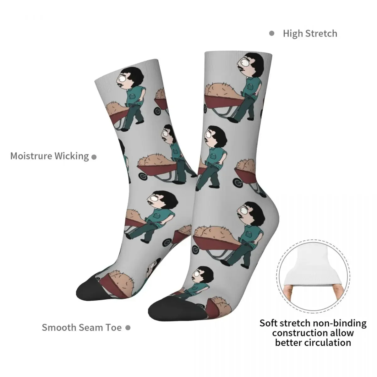 Southpark Epic Randy Marsh Balls Socks Harajuku Sweat Absorbing Stockings All Season Long Socks for Man\'s Woman Birthday Present