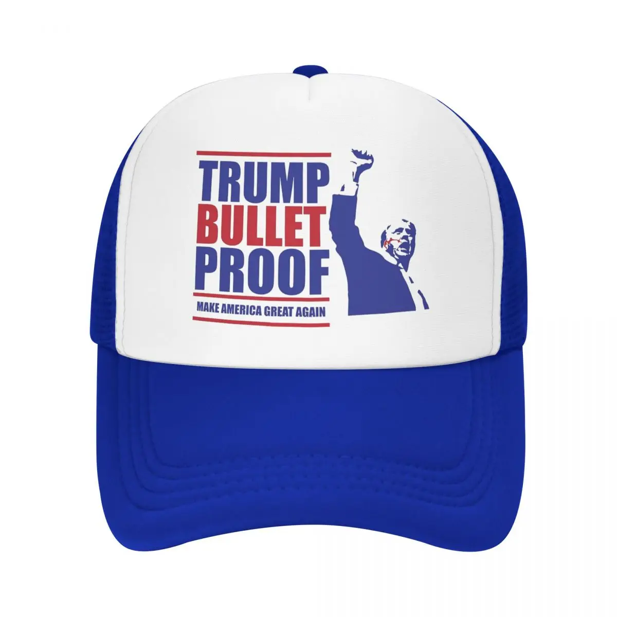 Men Women Trump Bullet Proof Trump Shooting 2024 Trucker Hat Retro Mesh Baseball Cap Snapback Caps Adjustable Sun Hats Summer