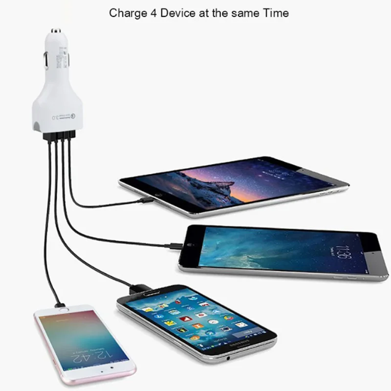 Cargador de coche adaptador eléctrico multifuncional USB tipo C 35W rápido PD 4 en 1 para Seat Leon Ibiza Sport Cupra Alhambra Ateca Altea