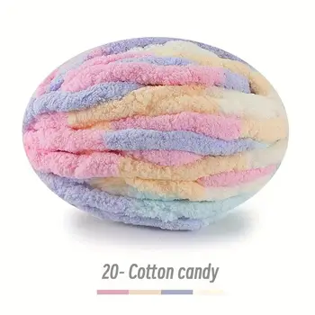 250g/klubička vícebarevné ženilkové příze na pletení a háčkování deky, polštáře, hustá silná linka, měkká teplá háčkovaná příze, šátek 10 nejlepší prodej pletací příze artknock - №3