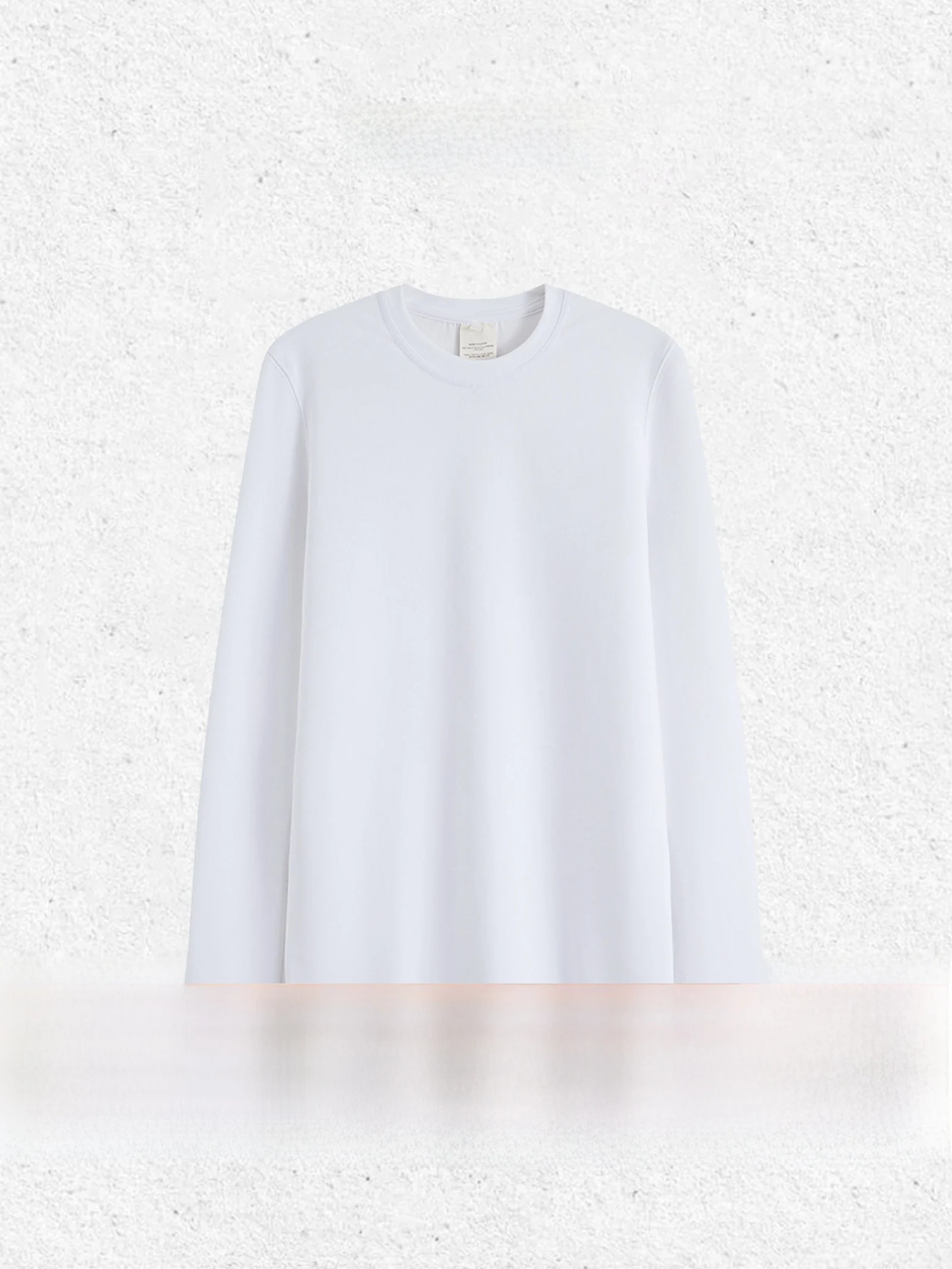 

LUMIEN Women's Slim Fit round Ne Long Sve T-irt Cotton Polyester Lyocell Fiber Blend Commute Sle Spring Autumn Top