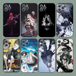 Arknights Game Phone Case For iPhone 15,14,13,12,11,Plus,Pro Max,XS,X,XR,SE,Mini,8,7 Soft Silicone Black Cover