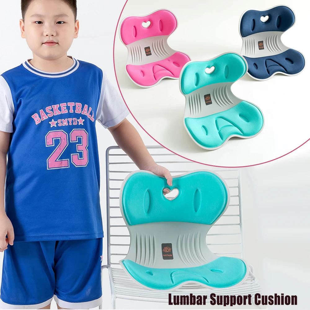 

Lumbar Support Cushion for Children Ergonomic Back Pain Relief Waist Seat Pad for Car Office Chair Human Body Shape Pillow