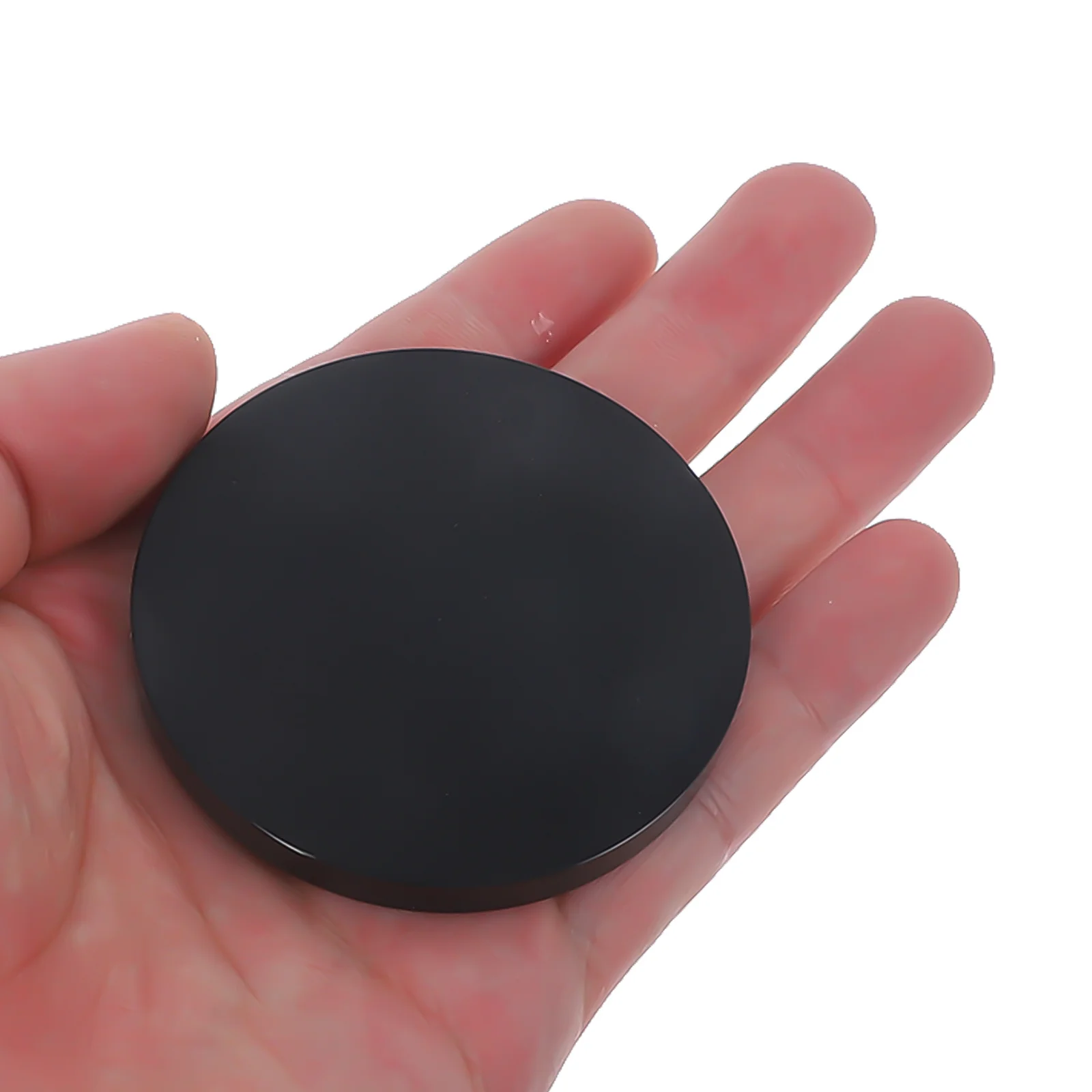 

1Set Obsidian Scrying Mirror Circle Disc with Stand Black Stone Decor for Home Office Desktop Meditation Centerpiece Table