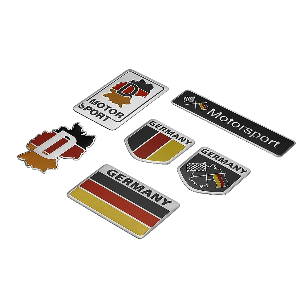 Fashion Germany Flag Collection Deutsch Quality 3D Aluminum Car Auto Badge Emblem Sticker for VW Audi Mercedes BMW Accessories view 2
