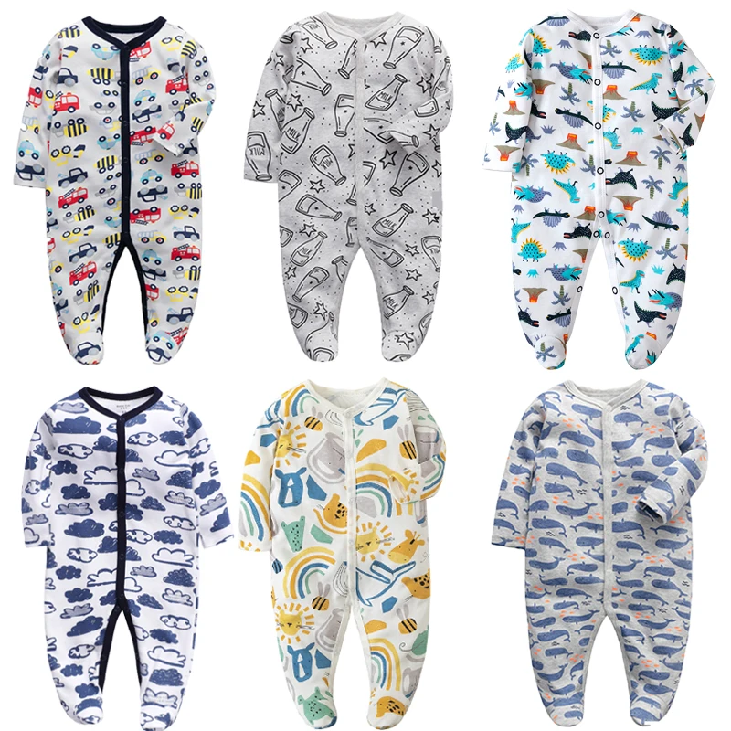 

0-12 Months Baby Clothes Romper Outfits Baby Rompe Four Seasons Baby Rompers Cotton Boys Girls Newborn Long Sleeve Cheap Clothes