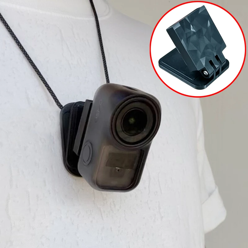 1PCS For DJI Osmo Nano/Insta360 Go 3S Neck Lanyard Quick Release Adapter Mount Adjustable Pitch Angle POV Shooting Accessories