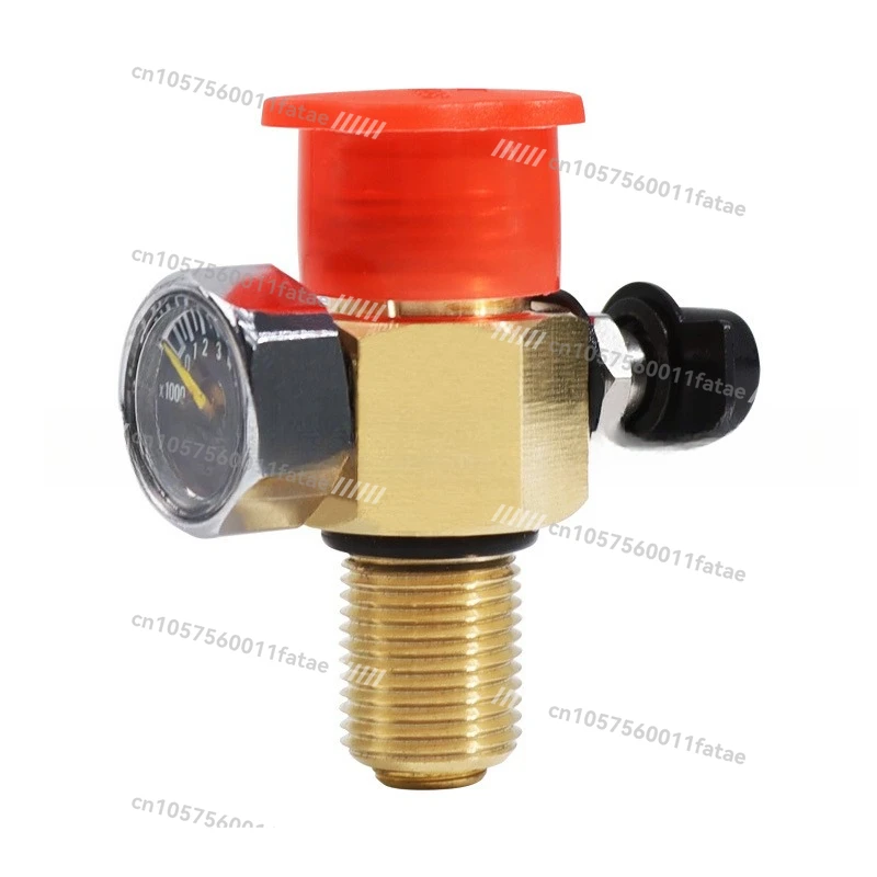 M18 with 5000psi Pressure Gauge 8mm Inflatable Nozzle Gas Cylinder Valve Carbon Dioxide