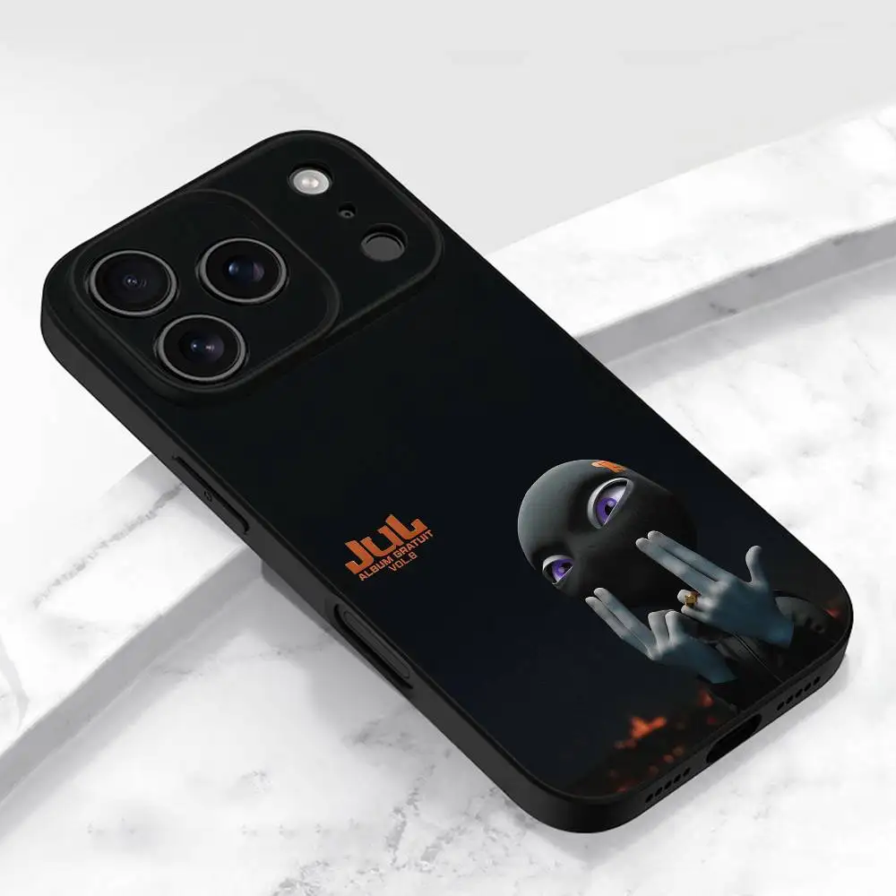 حافظة هاتف J-Jul DP a vie Albumfree vol 8 لهاتف iPhone 17,16,15,14,13,12,11,Pro,Max,Plus,E,Air,Mini غطاء أسود واقٍ