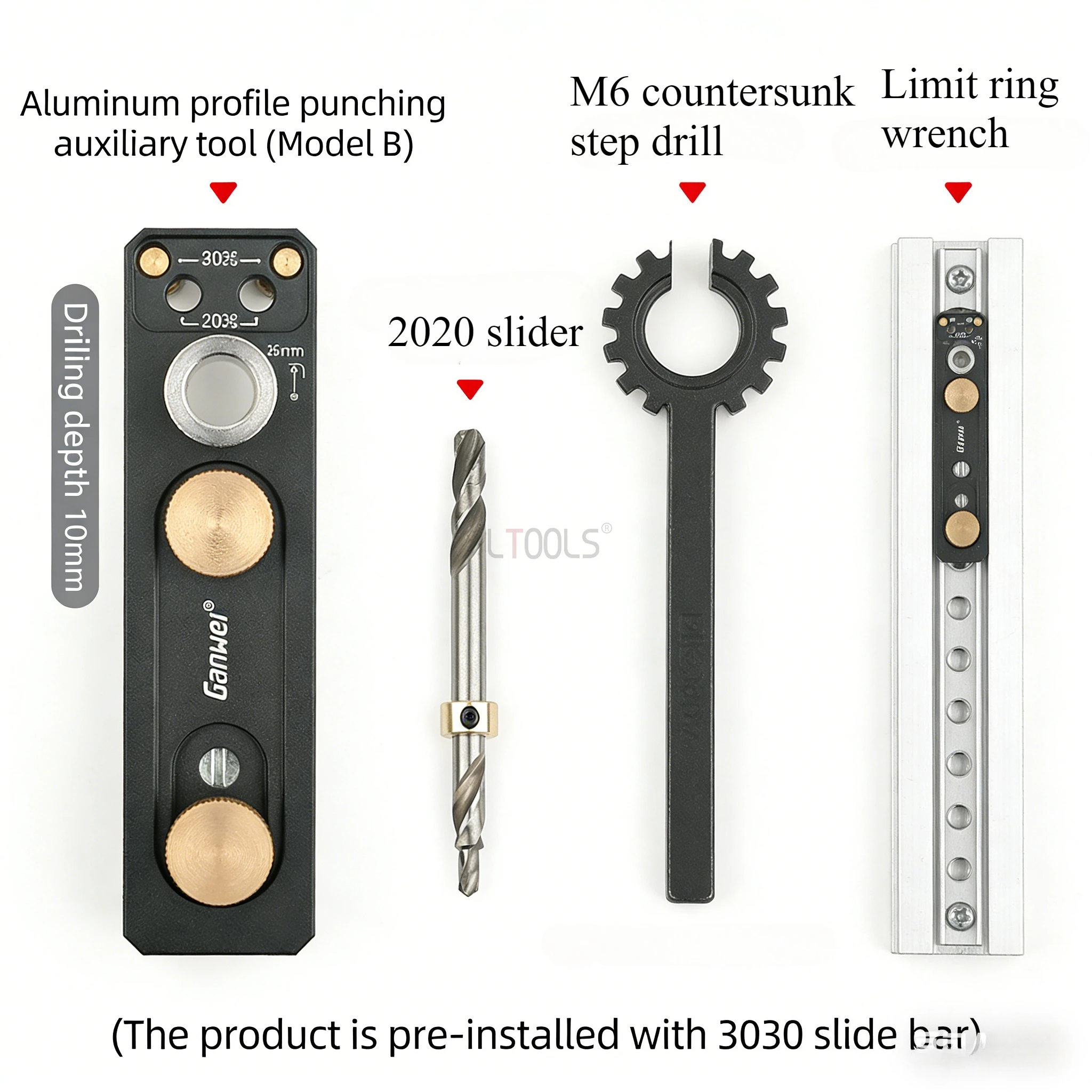Drilling Assistant Aluminum Profile Home Repair DIY Tool Perforation Connection Wear-resistant and Anti-oxidation Woodworking