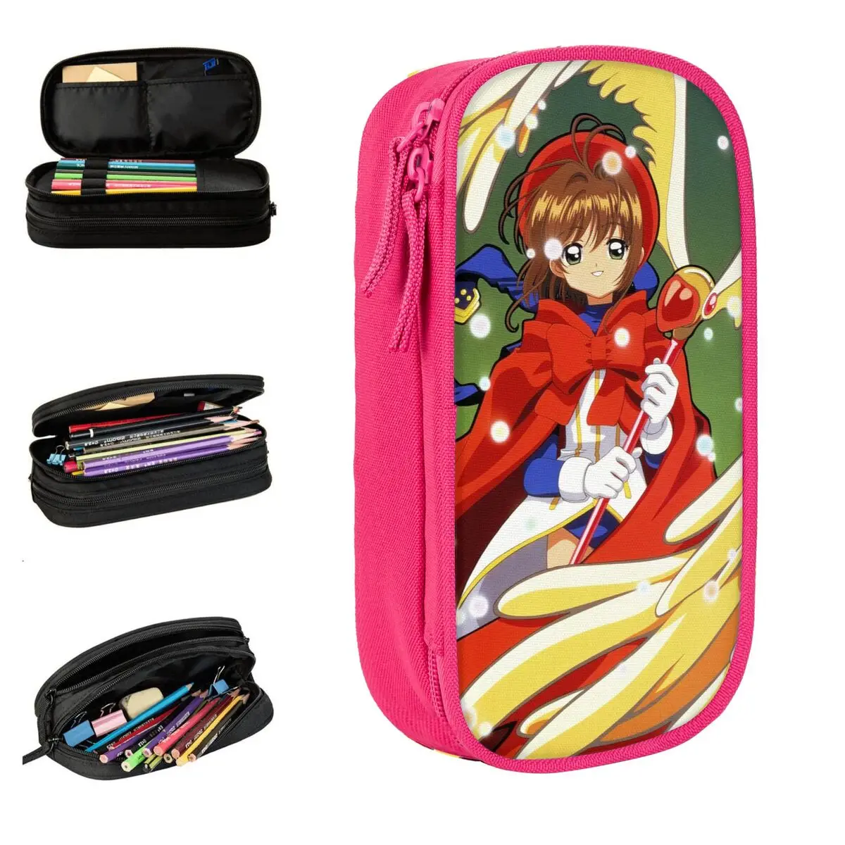 Anime Cardcaptor Sakura Pencil Case Cute Pen Box Bags Student Big Capacity Office Gifts Pencil Pouch