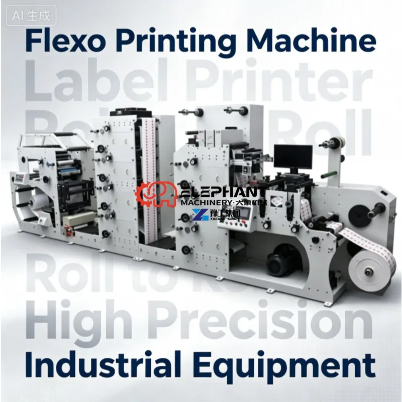 HRY-320C 5-Color Flexographic Printing Machine with Stack Structure for Paper Plastic Bag Printing Automatic Higher Quality