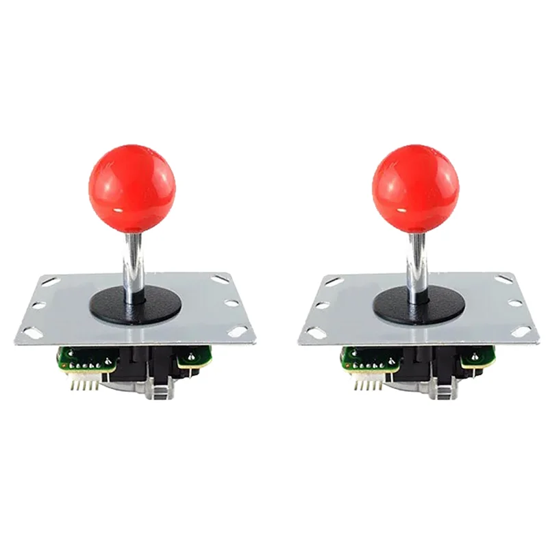 

【СОВЕРШЕННО НОВЫЙ】2X аркадный джойстик, контроллер, джойстик с печатной платой, 5P-контакт без легкого джойстика, ручка игровой консоли