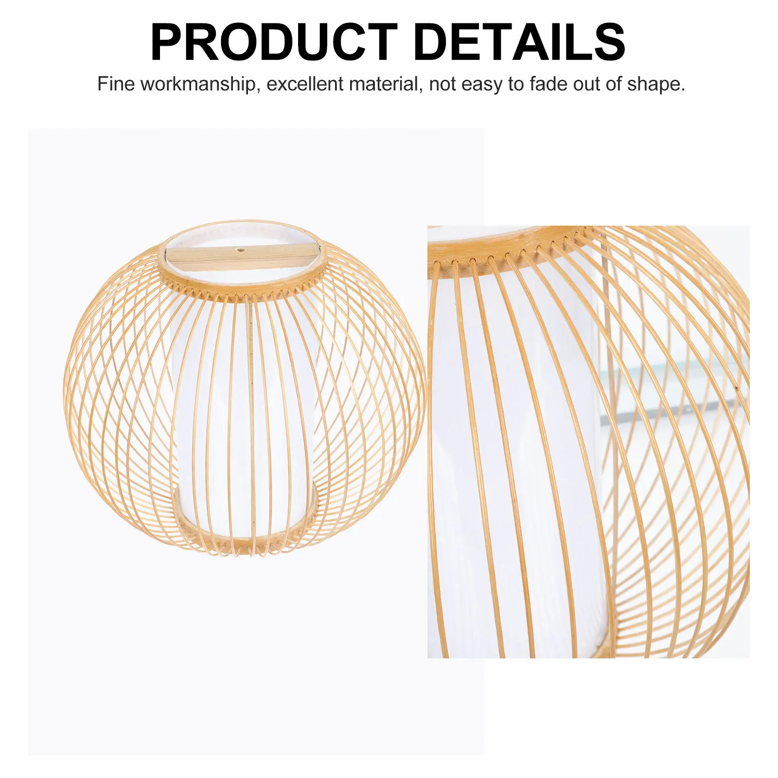 

1Pcs Bamboo Woven Lampshade Chinese Style Chandelier Lampshade Protective Dust Cover Home Decoration Lamp Shade