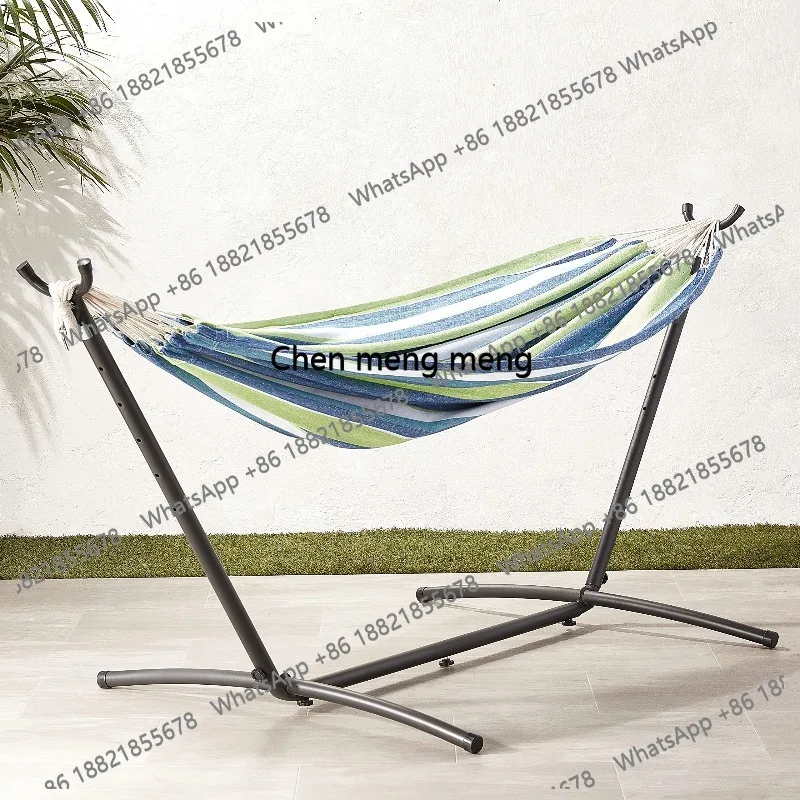 Basics Double Hammock Strips 450 Lb Capacity Hammock Frame Hitch Mount Bracket Outdoor Heavy Duty Hammock with Steel Stand