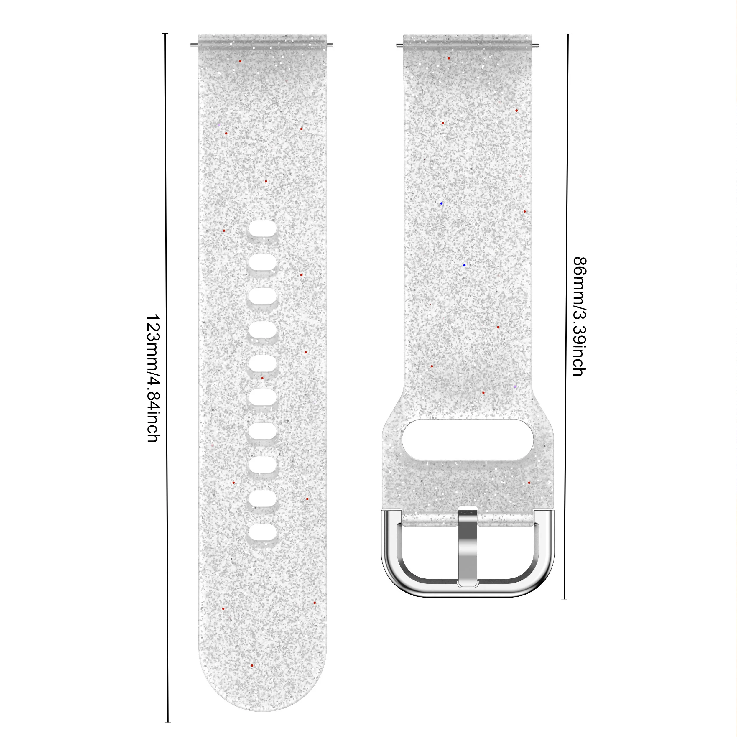 Suitable for Samsung watch6/5/4 Samsung active2 silicone strap Huawei watchgt4/3 luminous strap