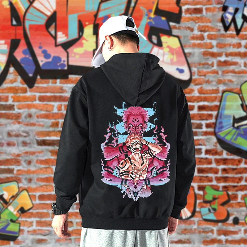 Ryoumen Sukuna Anime Graphic Printed Hooded Jujutsu Kaisen Men Women Hoodies Plus Size Sweatshirt Harajuku Unisex Pullover