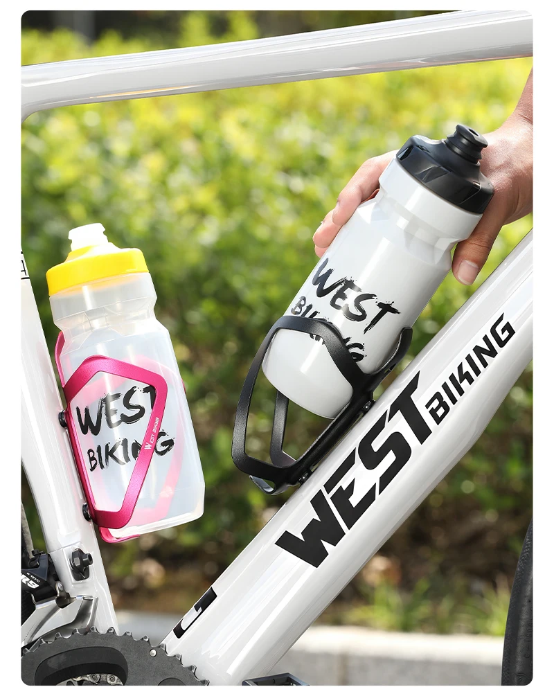WEST BIKING Flaschenhalter aus Aluminiumlegierung, leicht, robust, Fahrrad-Wasserflaschenhalter, MTB, Rennrad, Fahrradzubehör – Detail 15