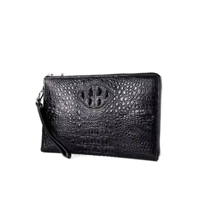 afanzhe crocodile leather men clutch bag business  leisure envelope bag  men bag  large capacity  Hand caught  Men's bags