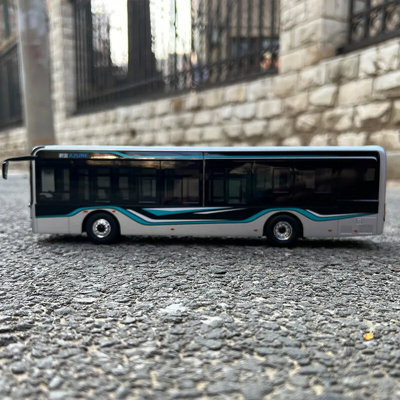 Modelo a escala Original 1:42, autobús antiguo AZURE, autobús eléctrico, iluminación, KLQ6126GAEV, modelo fundido a presión para colección y exhibición