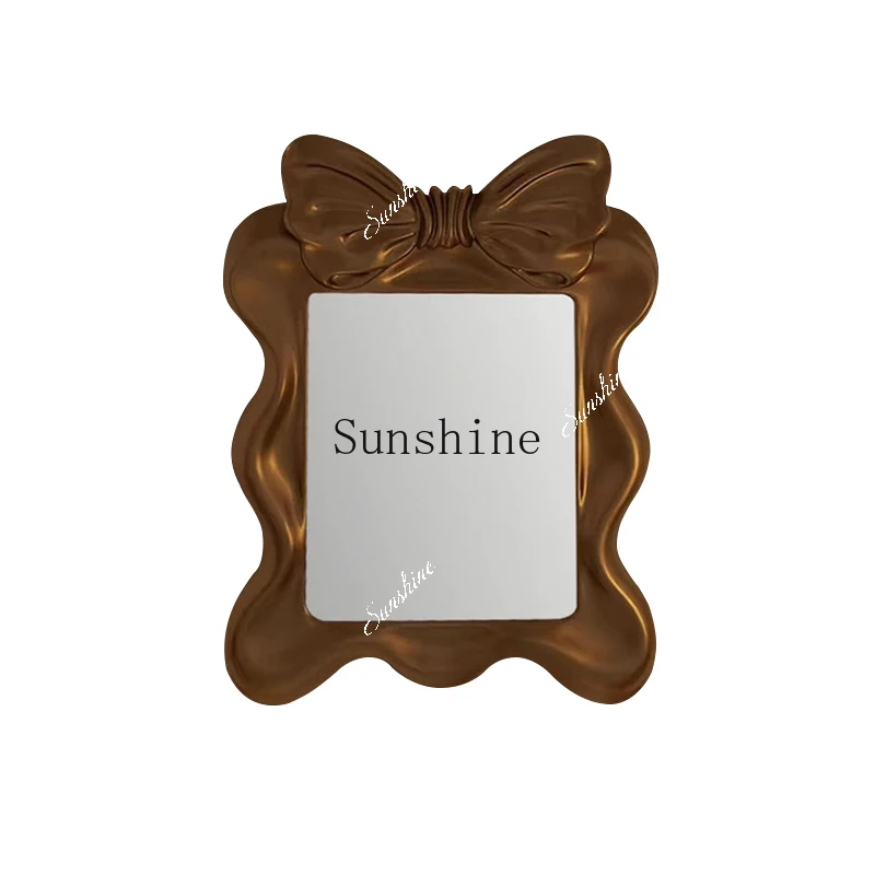 Irregular butterfly mirror French art style retro living room decorative mirror  FT
