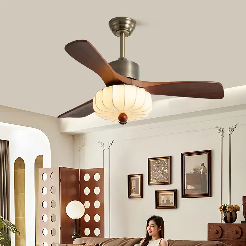 ضوء مروحة الجوز 2025 ضوء غرفة الطعام وغرفة النوم الجديد في العصور الوسطى #4