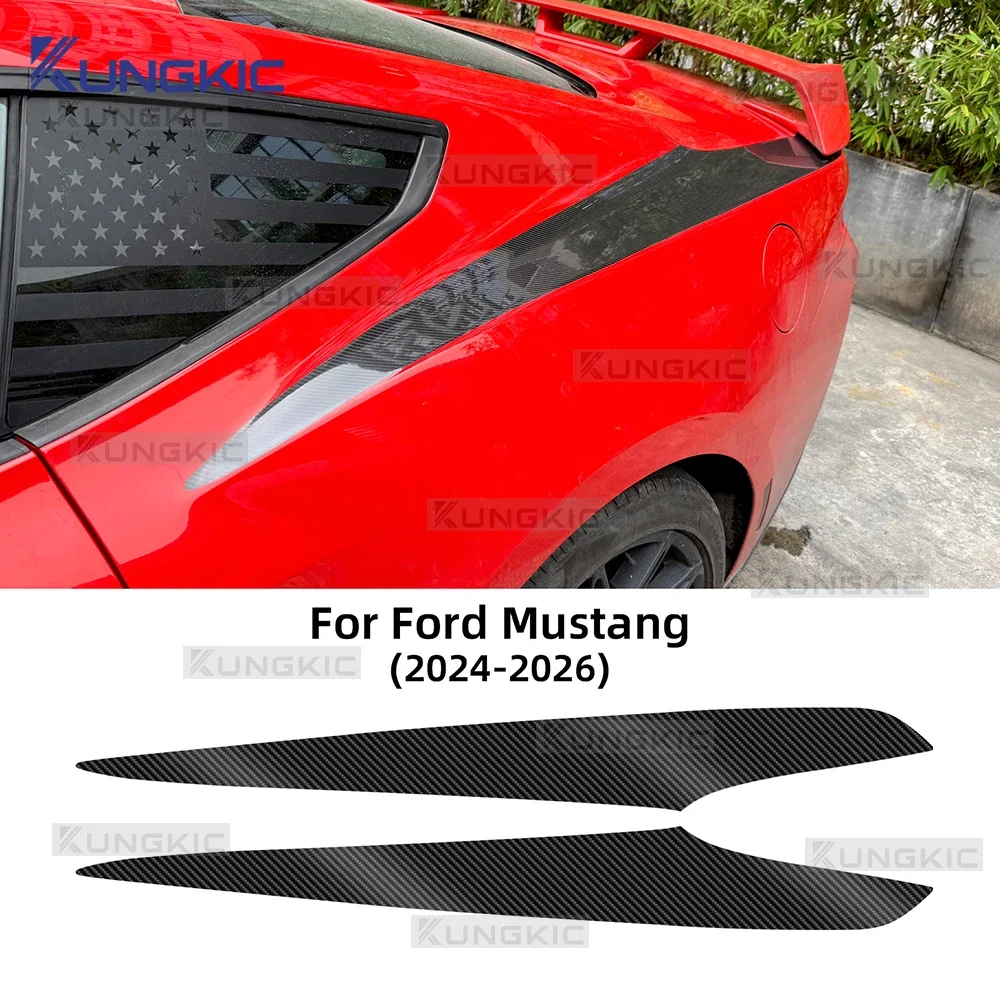 Car Paint Protection Film Sticker Anti Scratch Precut Front Fender Carbon TPU Glossy Texture For Ford Mustang 2024 2025 2026 Acc