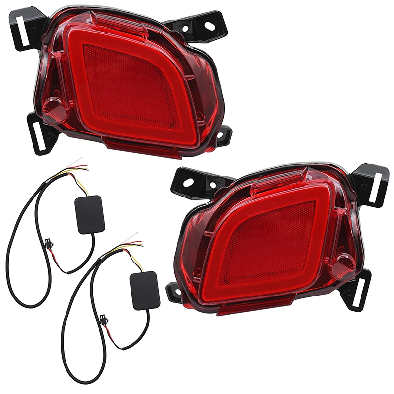 

2PCS 12V Rear Bumper Light Fog Lamp Brake Light Turn Signal Reflector Taillight For Toyota Highlander 2015 2016 2017 2018 2019