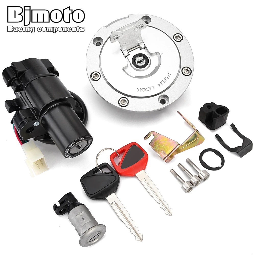 VFR 800 Fuel Gas Cap Ignition Switch Seat Lock with Key Kit For Honda 35010-MCW-A01 ST 1300 CB400 VTEC 2 3 4 2000-2010