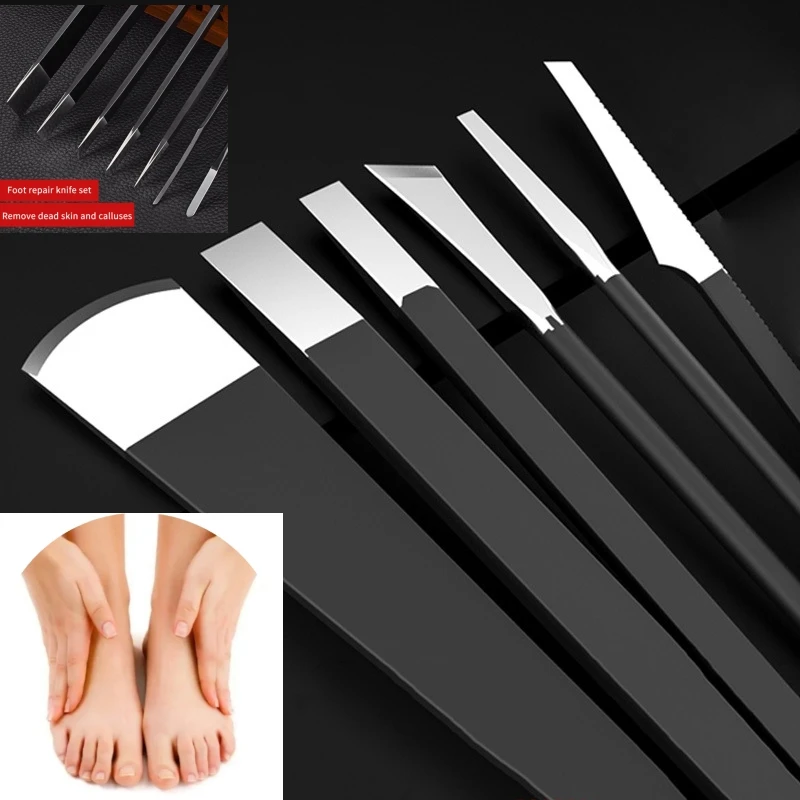 

Ножи для педикюра, набор инструментов для обрезки ногтей от мозолей, скребок для удаления омертвевшей кожи, домашний ремонт, артефакты с пазами для ногтей