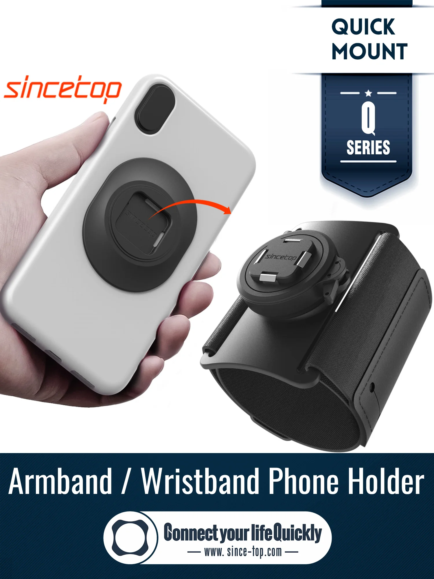 

Держатель для телефона на руку для бега и пеших прогулок, быстросъемный спортивный фитнес-фитнес, съемная тренировка для iPhone Samsung Google Pixel — серия Q