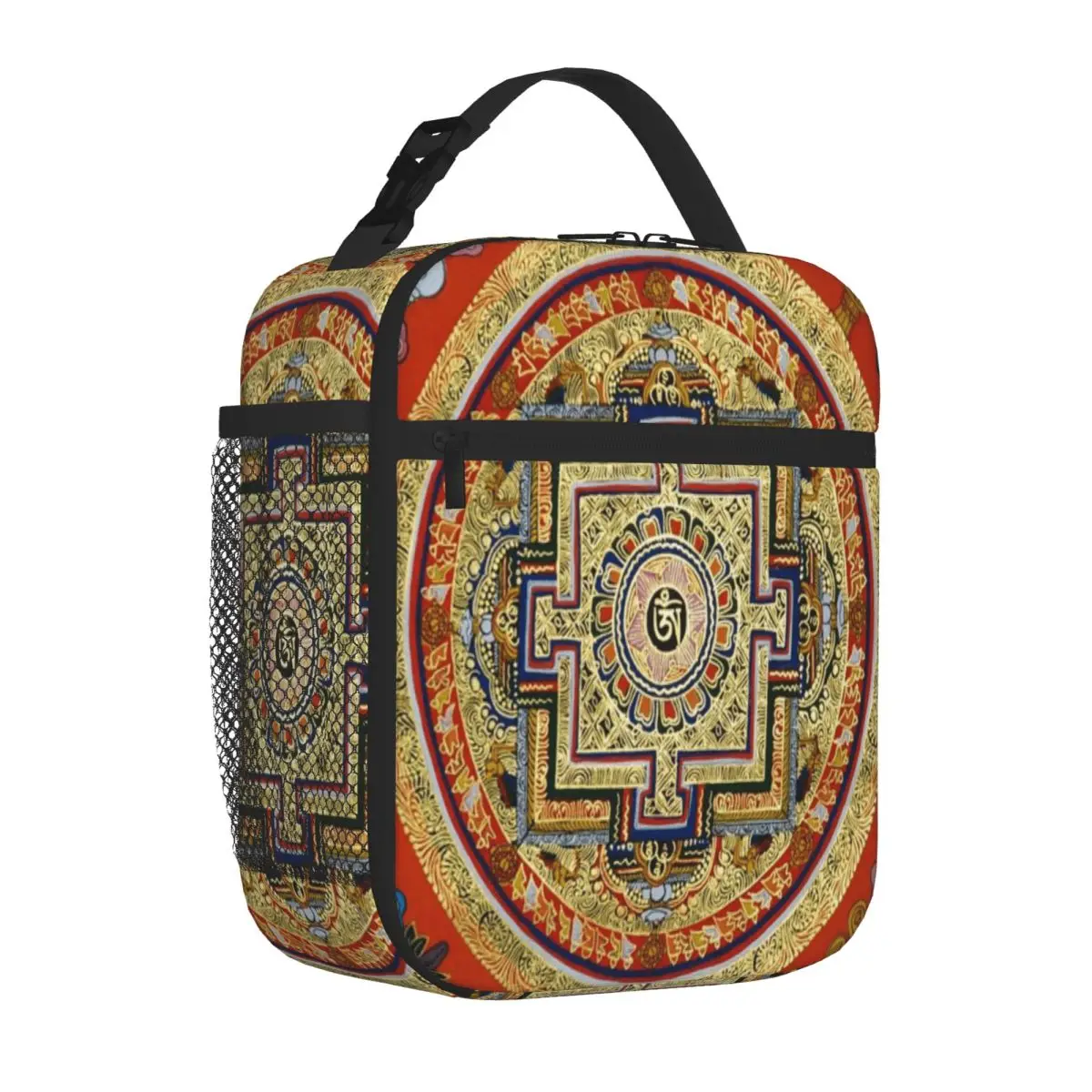Hot Sale Tibetan Mandala Classic Small Lunch Bag Office Meal Prep Insulated Food Bag