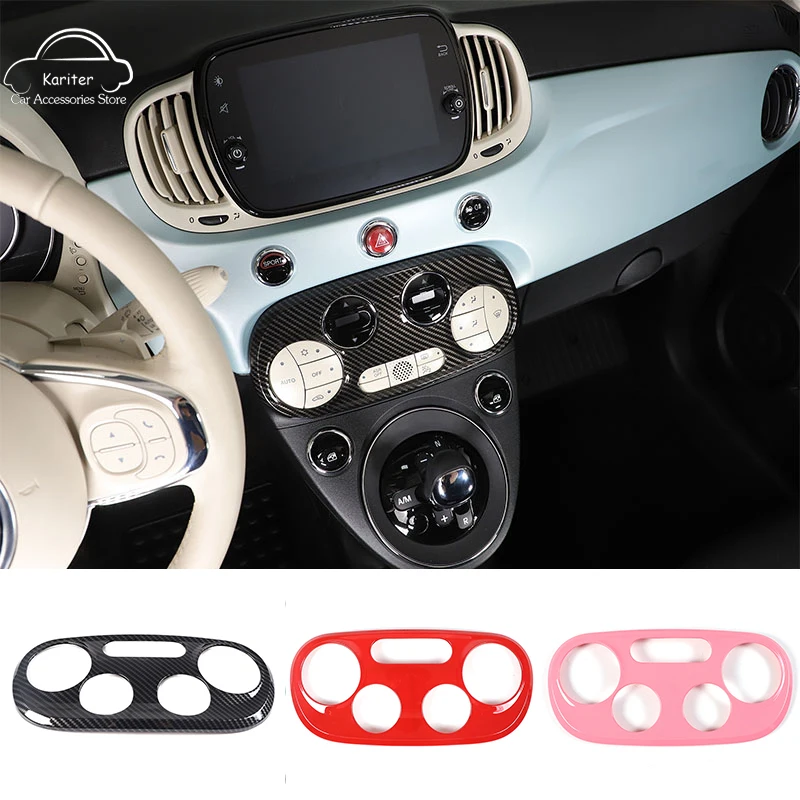 

For Fiat 500 2016+ ABS car air conditioning adjustment panel frame air conditioning switch panel interior accessories